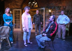 Radford (left) in "God Only Knows" at Theatre Forty through April 20. (See New Reviews); Photo by Ed Krieger