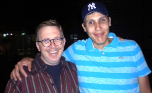 Magnum Opus Theatre producer Brandon Clark & member Jaime Robledo (Photo by Bill Raden)