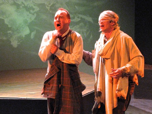 Scott Golden, left, and Paul Turbiak in Candide (photo courtesy of Sacred Fools)