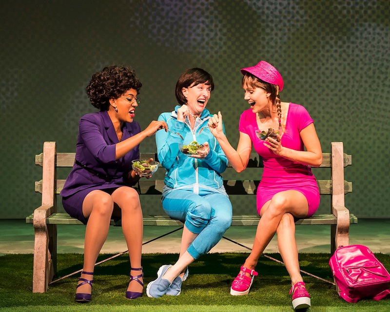 Dinora Z. Walcott, Lisa Banes and Nora Kirkpatrick in “Women Laughing Alone With Salad” (photo by Craig Schwartz)