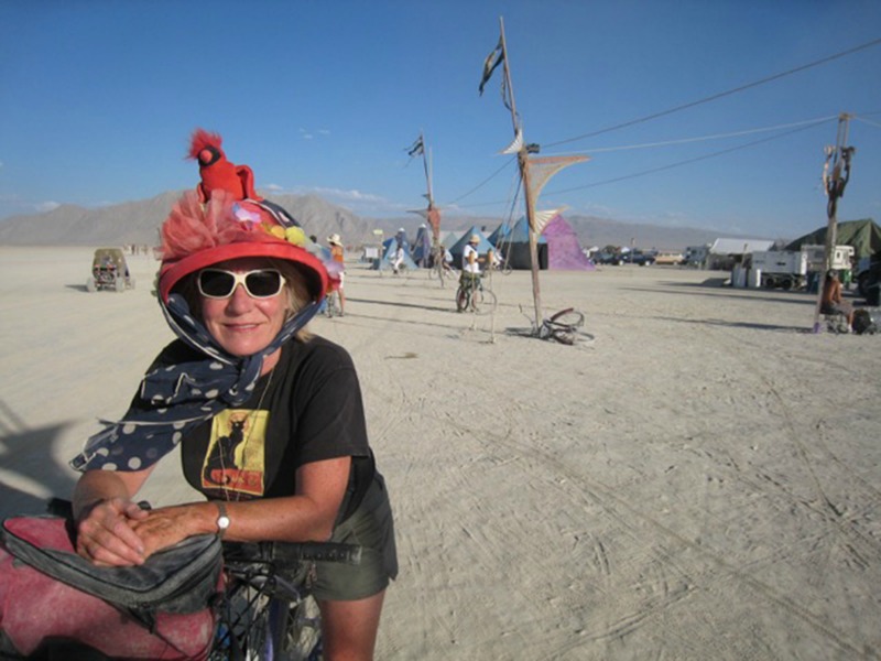 Solo-performer Barbara Tarbuck at Burning Man (photo by Brian Drillinger)