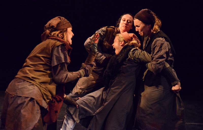 Kimberly Atkinson, Emily Goss, Crystal Keith and Dana DeRuyck in Sacred Fools' "A Gulag Mouse" (photo by Jessica Sherman Photography)