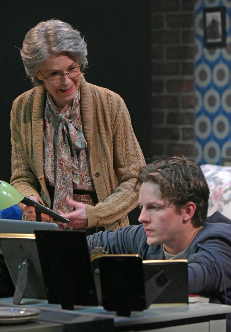 Deanna Dunagan and Seamus Mulcahy in 'The Revisionist' by Jesse Eisenberg at the Wallis Annenberg Center for the Performing Arts (photo by Kevin Parry)