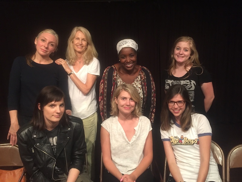 Dionne Jones, Breon Gorman, Francine Daniels, Sidney Aptaker, Fiona Lakeland, Maya Ferrara, & Hallie Mayer in Sticky Fingers at the Complex (photo by Ernie Holzman)