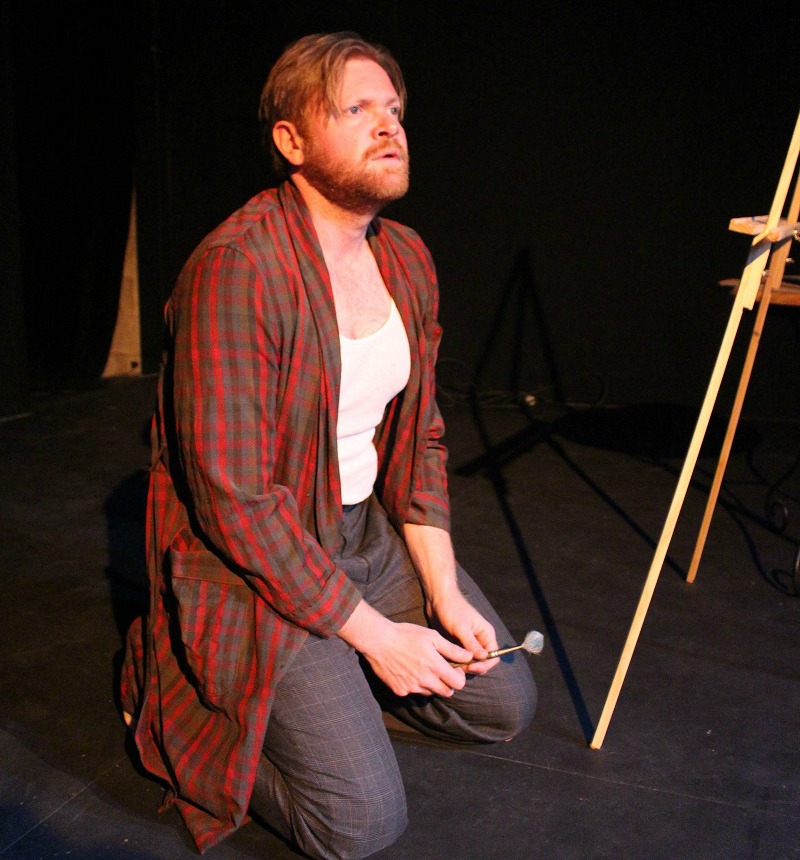 Alex Walters in Elissa Anne Polonsky's Vincent Deconstructed at Sacred Fools Theatre (photo by Sebastian Munoz)