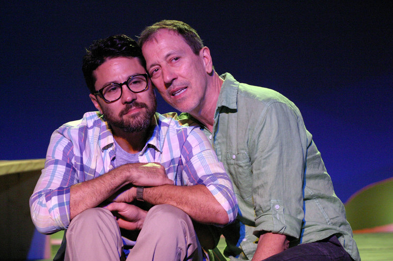 Justin Huen and John Fleck in Go Back to Where You Are at the Odyssey Theatre (photo by Enci Box)