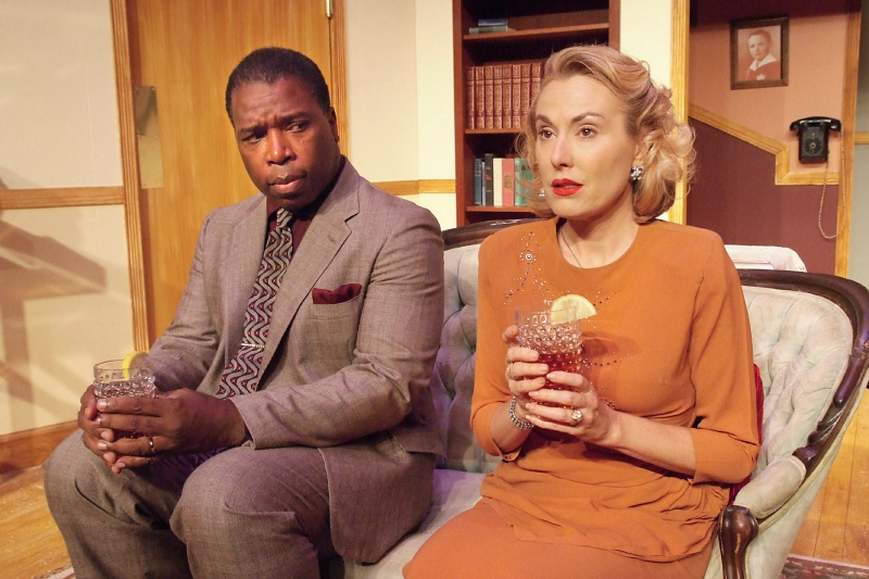 Regi Davis and Meredith Thomas in Blueprint for Paradise at the Hudson Mainstage Theatre (photo by Ed Krieger)