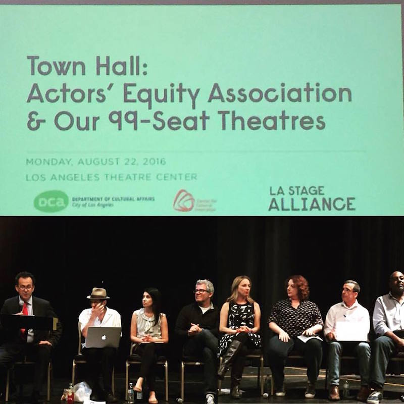 Left to right: Steven Leigh Morris, Gary Grossman, Armina LaManna, Larry Poindexter, Vanessa Stewart, Rebecca Metz, Tom Buderwitz and Michael Shepperd Photo by John Lacy