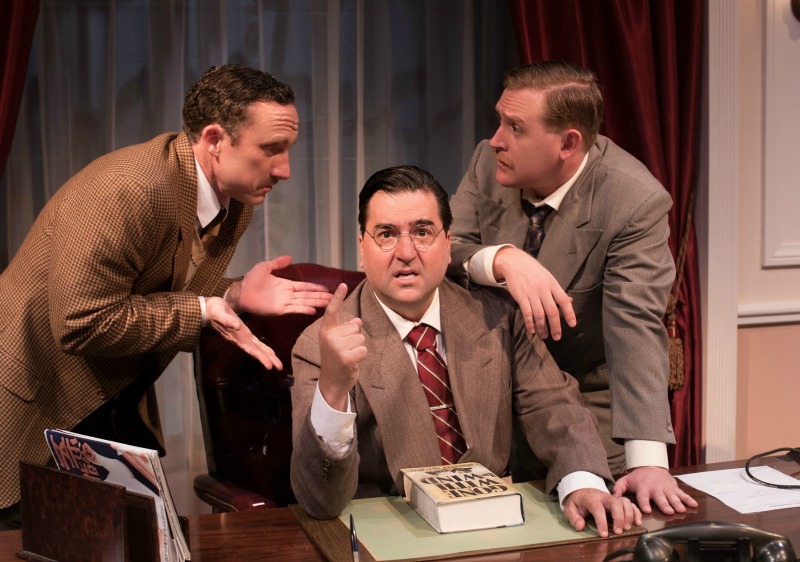 Joel Bryant, Patrick Vest and Cylan Brown in Moonlight and Magnolias at Rubicon Theatre Company (photo by Jeanne Tanner)