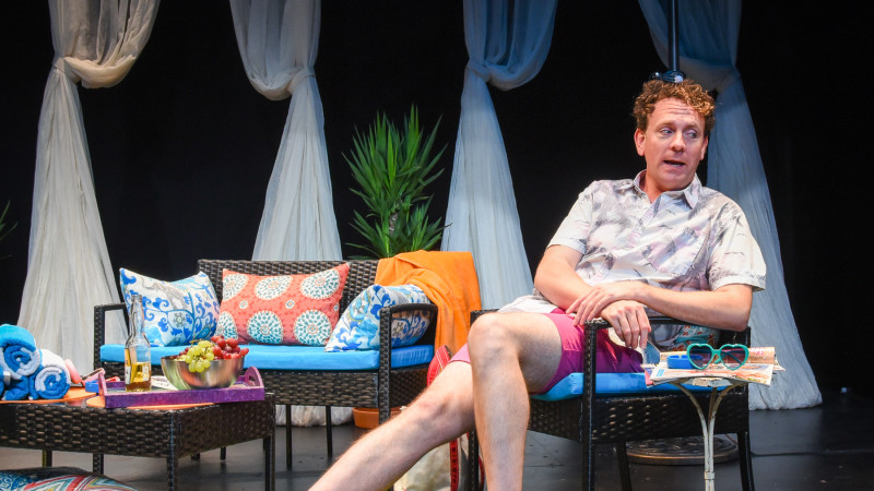 Drew Droege in Bright Colors and Bold Patterns at  the Celebration Theatre at the Lex (Photo by Russ Rowland)