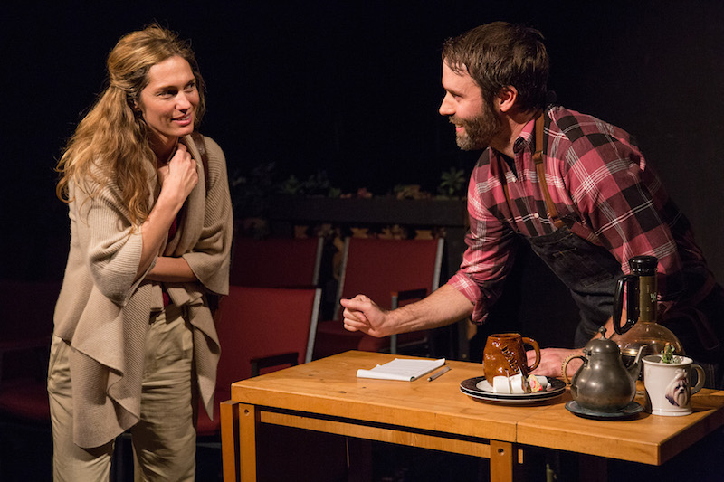 Amanda Saunders and Steven Strobel in  The Found Dog Ribbon Dance  at Echo Theater (photo by Darrett Sanders)