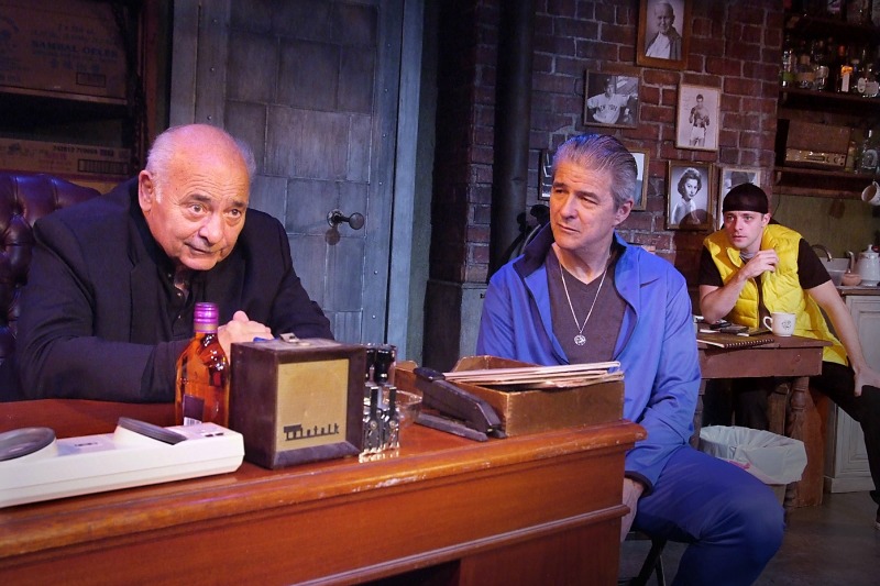 Burt Young, Gareth Williams and Ben Adams in The Last Vig at the Zephyr Theatre (Photo by ed Krieger)