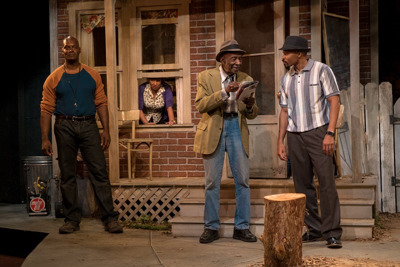 Esau Pritchett, Ella Joyce, Adolphus Ward and John Chaffin in August Wilson's King Hedley II at the Matrix Theatre. (Photo by Oliver Brokelberg)