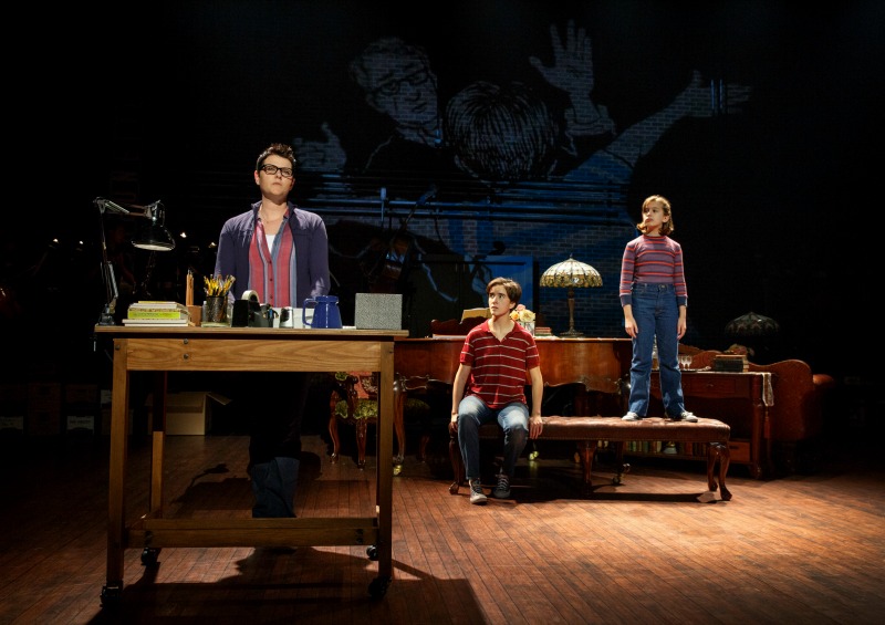 Kate Shindle, Abby Corrigan  and Alessandra Baldacchino in  Fun Home at the Ahmanson Theatre (Photo by Joan Marcus)