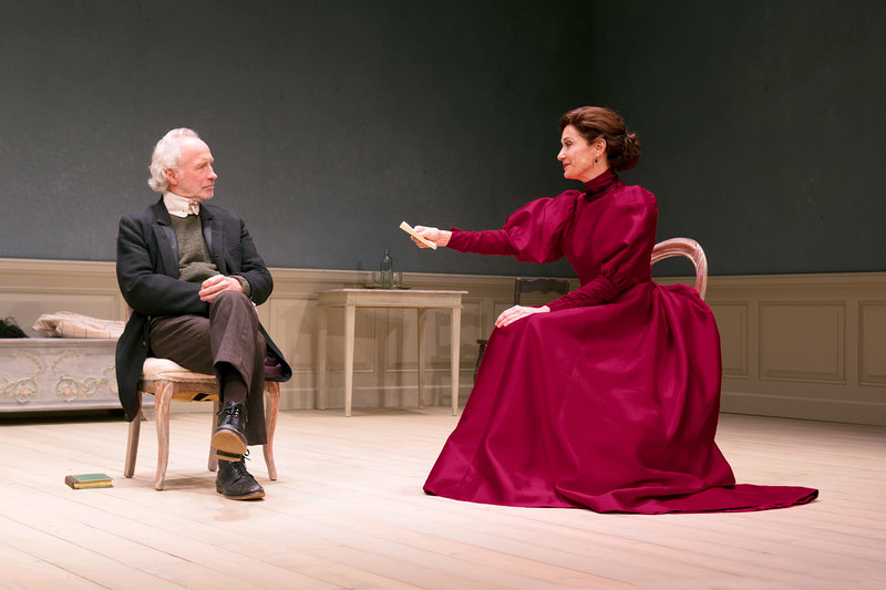 Bill Geisslinger and Shannon Cochran in A Doll's House, Part 2 at South Coast Repertory (Photo by Debora Robinson)