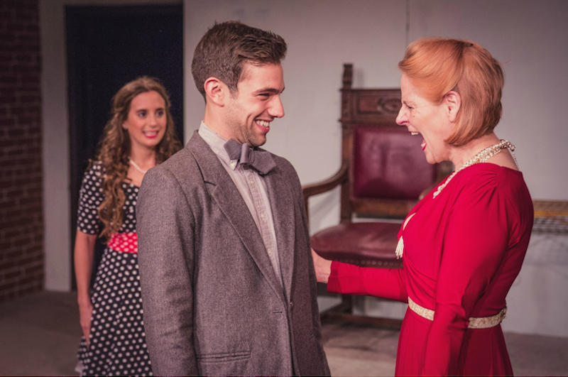 Sigi Gradwohl, Greg Nussen, and Lynn Odell in  Red Helen  at Theatre of NOTE (photo by Darrett Sanders)