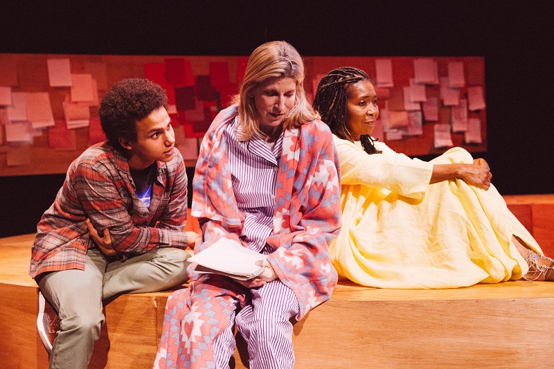 Mateo Mpinduzi-Mott, Christine Dunford and Elayn J. Taylor in ICarry Your Heart at Bootleg Theatre. (Photo by Mae Koo)