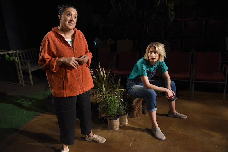 Eileen Galindo and Melissa Stephens in  Species Native to California  by Dorothy Fortenberry at Atwater Village Theatre (Photo by Dean Cechvala)