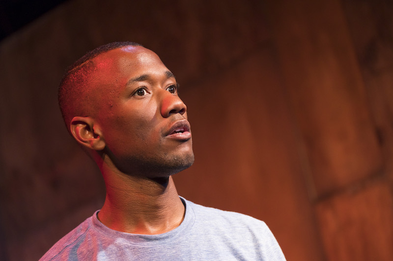 Giovanni Adams in his solo show  Love Is a Dirty Word  at VS Theatre (photo by Aaron Epstein)