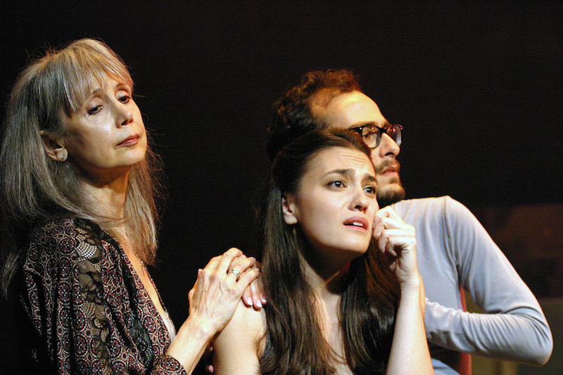 Susan Kohler, Miyuki Miyagi, and Michael Yapujian in Jacques Brel is Alive and Well and Living in Paris at the Odyssey Theatre. (Photo by Enci Box.)