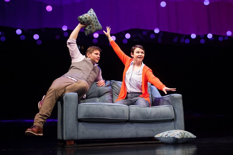 Allen Leech and Gennifer Goodwin in Constellations at the Geffen Playhouse. (Photo by Chris Whitaker)