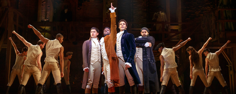 The cast of Hamilton. (Photo courtesy of the Pantages)