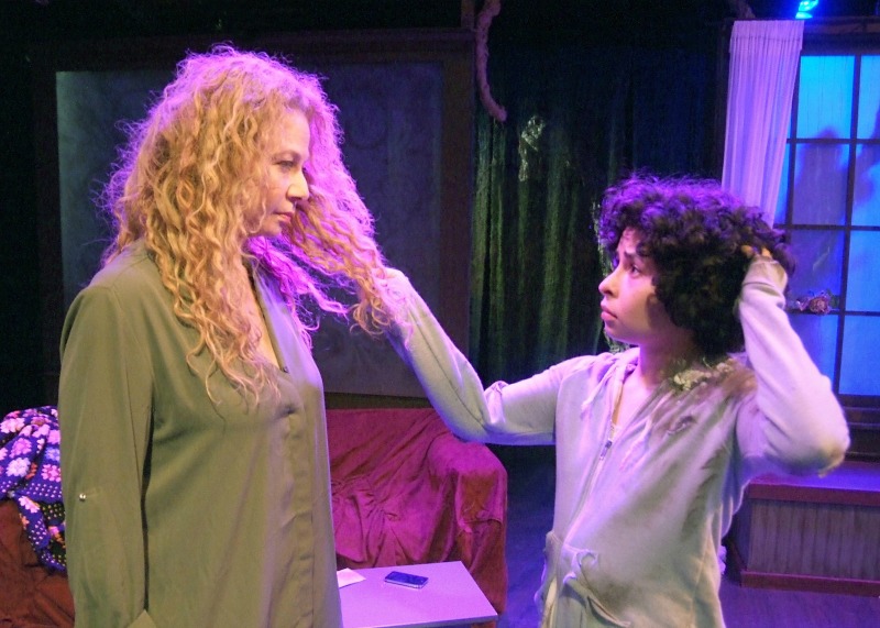 Addie Daddio and Marilyn Fitoria in The Lost Child at the Skylight Theatre. (Photo by Ed Krieger)