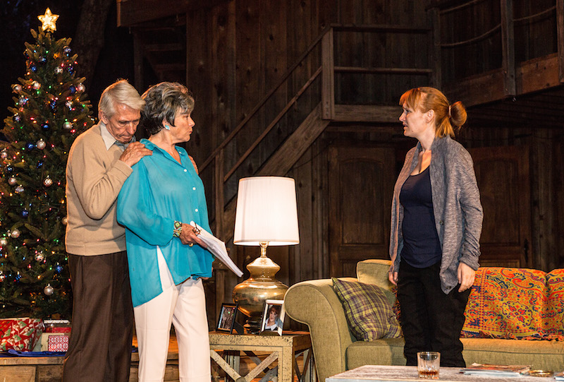 Mark Bramhall, Ellen Geer and Willow Geer in Other Desert Cities at Will Geer's Theatricum Botanicum. (Photo by Miriam Geer)