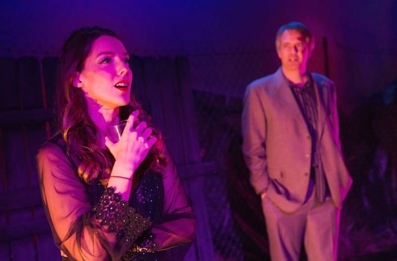 Elinor Gunn and Trevor H. Olsen in Hello Stranger at Theatre of NOTE. (Photo by Darrett Sanders )