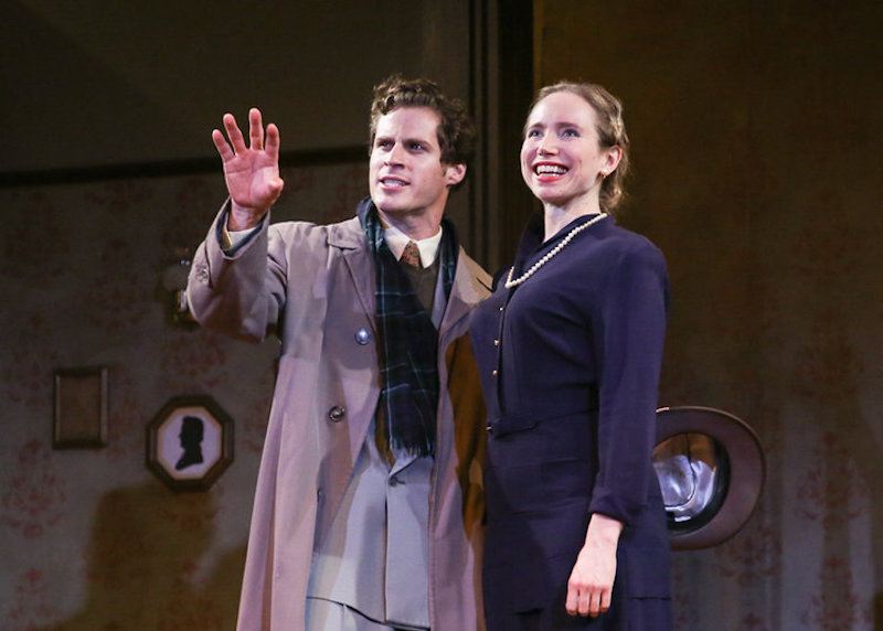 Connor Sullivan and Nate Hope MacMillan in The Man Who Came to Dinner at Actors Co-op . (Photo by John Dlugolecki)