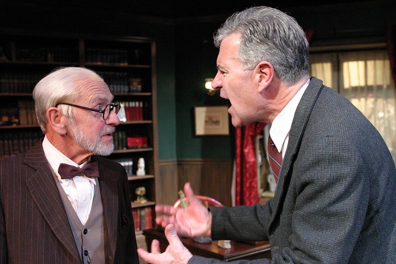 Martin Rayner and Martyn Stanbridge in Freud's Last Session at the Odyssey Theatre. (Photo by Enci Box)