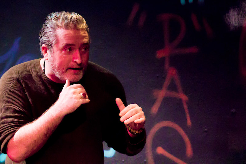 Jerry Dean in My Father’s a Cop a the Lounge Theatre. (Photo by Matt Kimimura)