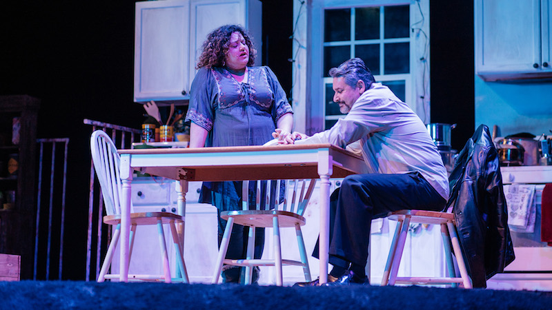 Elisa Bocanegra and Al Rodrigo in The Happiest Song Plays Last at L.A.T.C.. (Photo by Gio Solis)