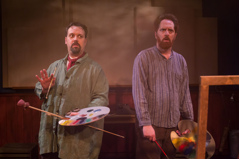 Bryan Bellomo and Brendan Hunt in The Art Couple, Sacred Fools Theater Company at the Broadwater Black Box. (Photo by Darrett Sanders)