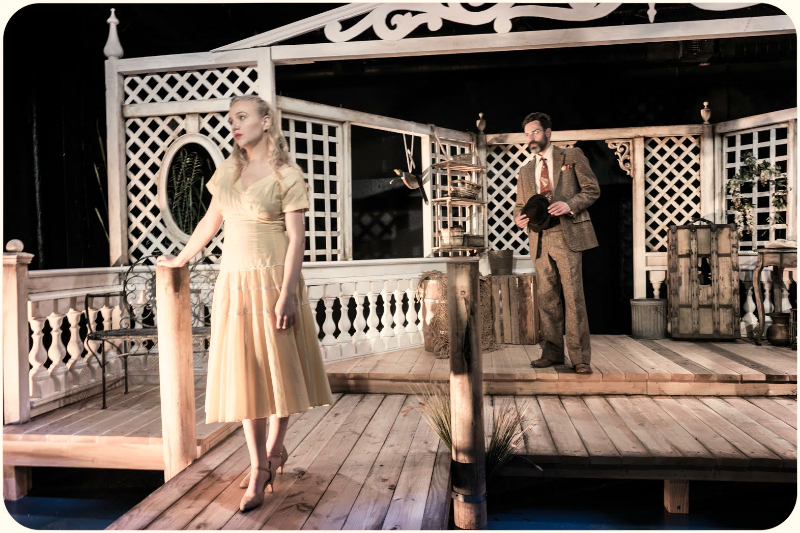 Theresa Moriarty and Brian Chase in Talley's Folly at Hudson Mainstage Theatre. (Photo by Olivier Riquelme)