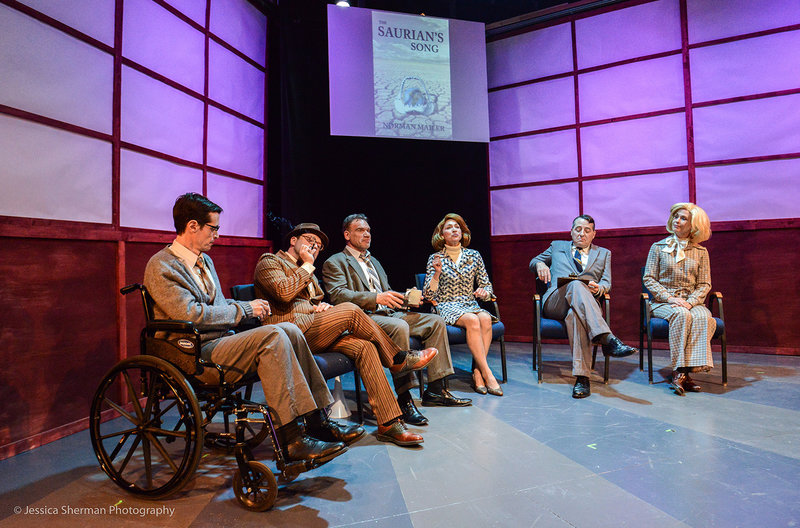 Tony DeCarlo, Amir Levi, Paul Parducci, Stasha Surdyke, David Wilcox and Libby Baker in Akuma-shin at The Broadwater Main Stage. (Photo by Jessica Sherman Photography)