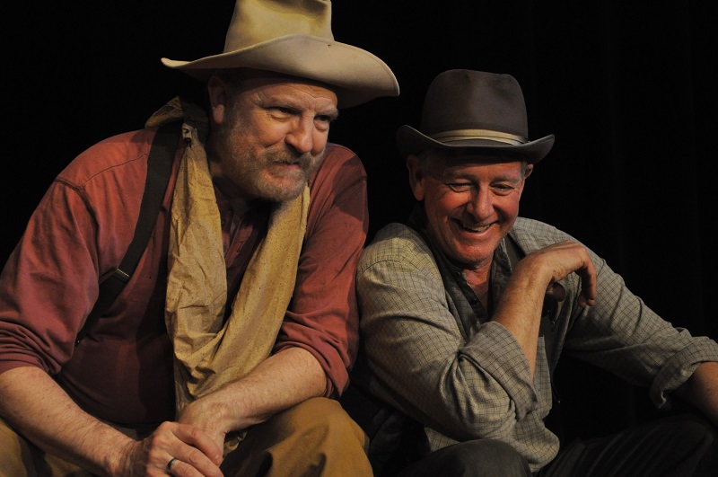 Jim Beaver and J. Downing in The Night Forlorn at Theatre West. (Photo by Gary Kluger)