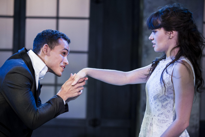 Acacia Fisher and Eddie Ramos in Romeo & Juliet at The Shakespeare Center of Los Angeles. (Photo by Wes Marsala)