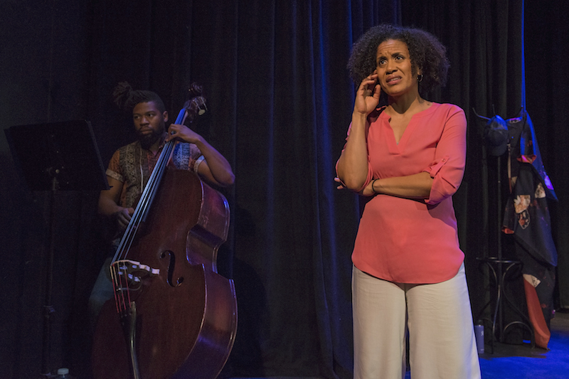 Rene Patrick Audain and Monique DeBose in Mulatto Math - Summing Up the Race Equation in America at the Whitefire Theatre. (Photo by Adam Emperor Southard)