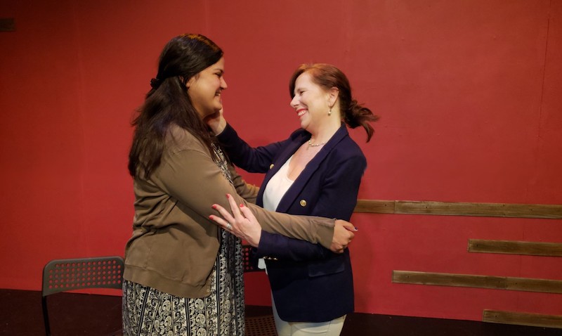 Serena Amis and Michele Begley in Midnight Requisition at the Skypilot Theatre. (Photo by James Carey)