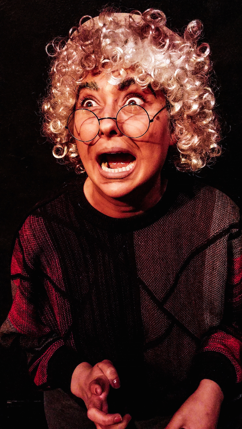 Jetta Juriansz in David Dickens’ The Dementia Vote at Zombie Joe’s Underground Theatre Group. (Photo by Brandon Slezak)