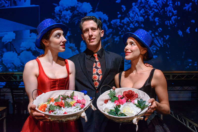 Angela Beyer, Andrew Loviska, and Lindsay Sawyer in Bertolt Brecht's The Resistible Rise of Arturo Ui at City Garage Theater. (Photo by Paul M. Rubenstein)