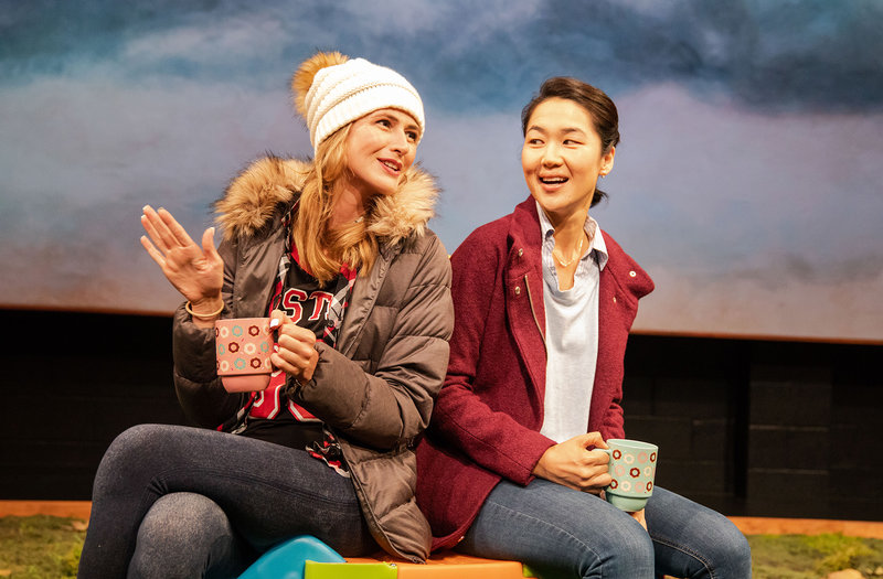 Megan Ketch and Jackie Chung in Molly Smith Metzler's Cry It Out at Atwater Village Theatre. (Photo by Darrett Sanders)