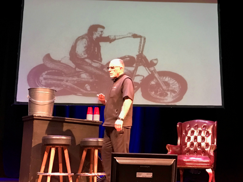 George Christie, Jr. in his show Outlaw at the Whitefire Theatre. (Photo by Nick Bzovy)