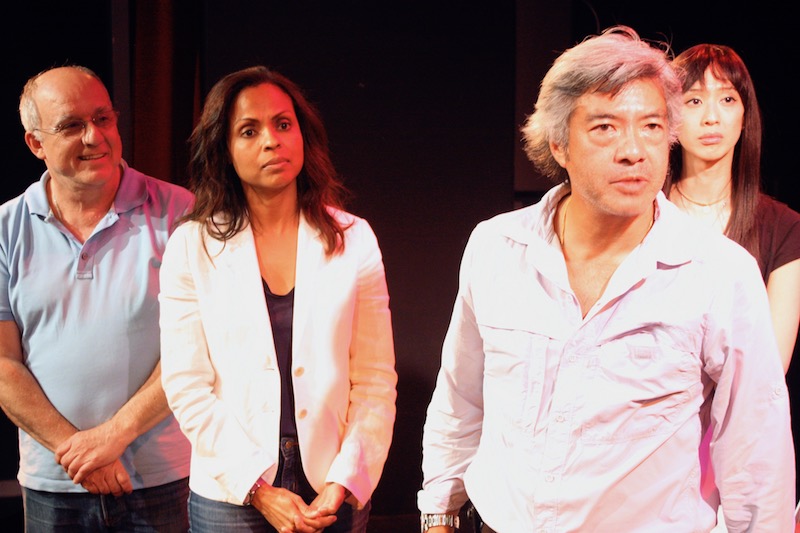 Dennis Nollette, Lisa Gaye Tomlinson, Alfonso Faustino, and Jennifer Vo Le in Yellowface at the Beverly Hills Playhouse. ( Photo by Megumi Smisson)