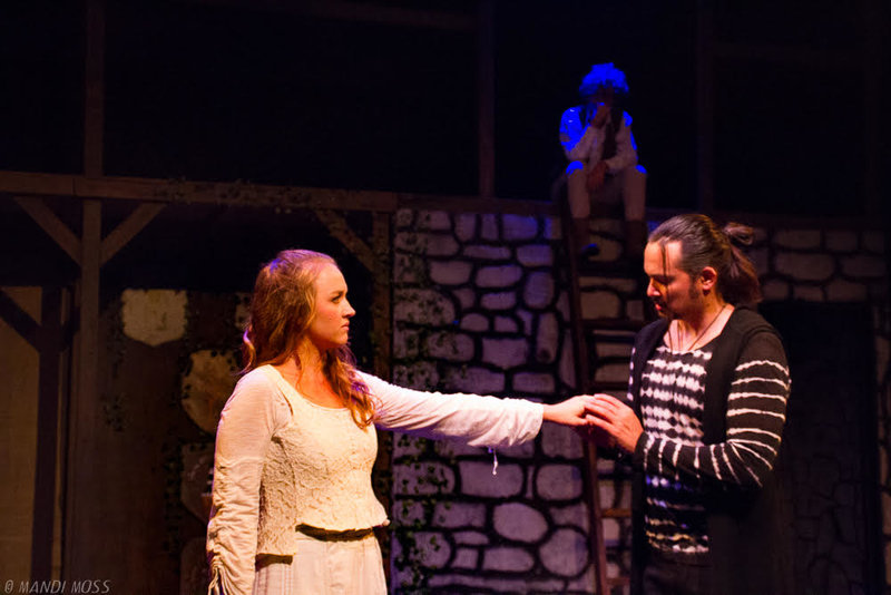 Cameron Kauffman, Jono Eiland and Will Block in William Shakespeare's Cymbeline by The Porters of Hellsgate Theatre Company at the Whitmore-Lindley Theatre. (Photo by Mandi Moss Holmes)