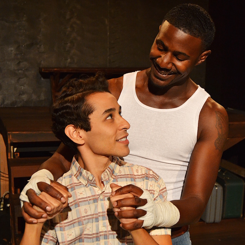 Rudy Martinez and Melvin Ward in Donald Jolly’s Baby Eyes at Playwrights Arena at Atwater Village Theatre. (Photo by Playwrights Arena)