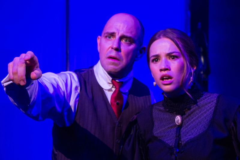 Sean Spaan and Emily Sulzberger in Jeffrey Hatcher's adaptation of Henry James’s The Turn of the Screw by Harold Clurman Laboratory Theatre Company at Art of Acting Studio Theater. (Photo by Alexander Karavay)