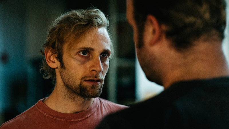 Derek Chariton and Walt Gray IV in Nate Rufus Edelman’s Desert Rats by Latino Theater Company at The Los Angeles Theatre Center. (Photo by Giovanni Solis)