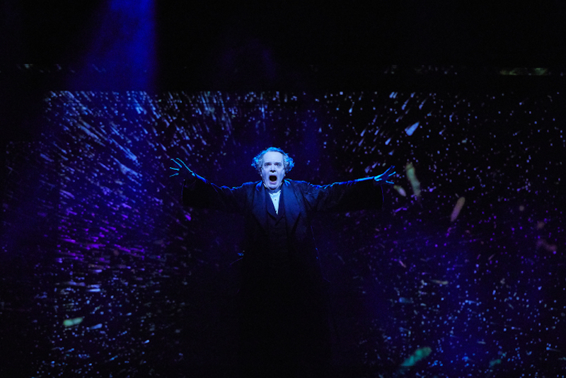 Jefferson Mays in Charles Dickens' A Christmas Carol at the Geffen Playhouse. (Photo by Chris Whitaker)